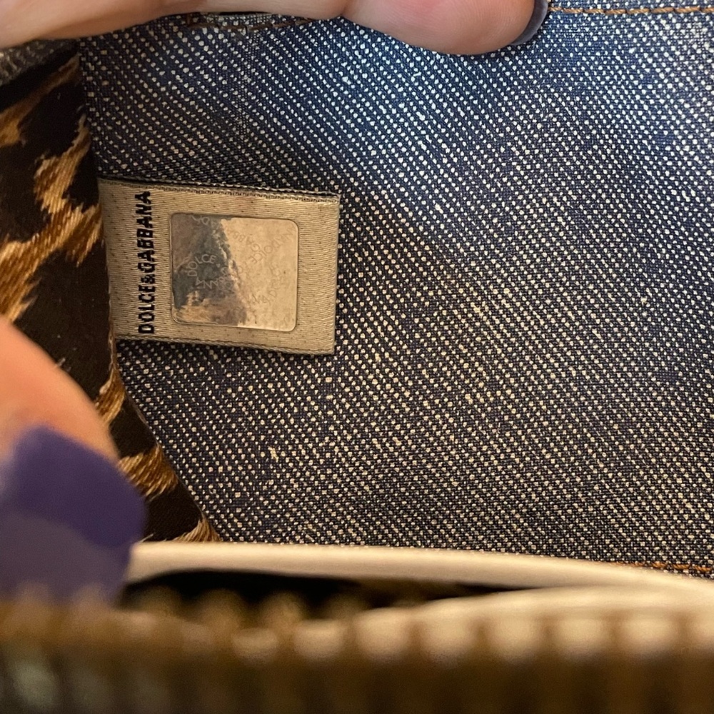 Dolce & Gabbana leopard print and denim zip around wallet - Picture 13 of 16